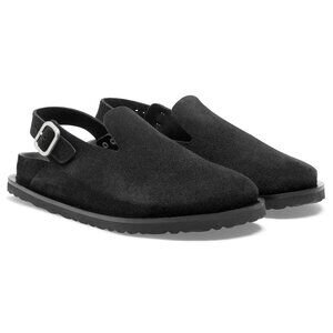 JIL SANDER x Birkenstock Black Berlin 39 8 8.5 Suede Leather Clogs Mules Slip On